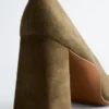 Pumps aus Wildleder mit Blockabsatz