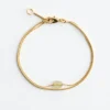 Quarzarmband mit doppelter Kette