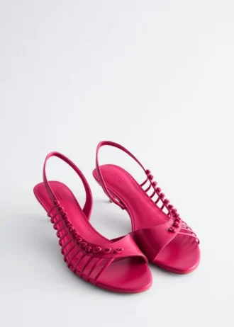 Riemchen-Ledersandalen