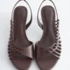 Riemchen-Ledersandalen