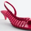 Riemchen-Ledersandalen