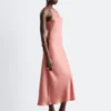 Ärmelloses Midikleid aus Satin