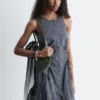 Ärmelloses Midikleid mit Kordelzug