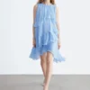 Ärmelloses Minikleid mit Rüschen