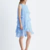 Ärmelloses Minikleid mit Rüschen
