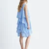Ärmelloses Minikleid mit Rüschen
