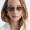 Runde Sonnenbrille mit Drahtgestell