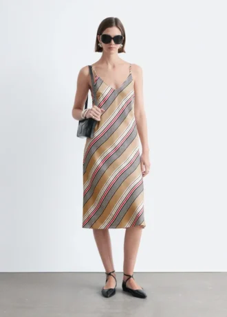 Satin-Midikleid