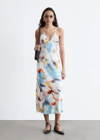 Satin-Midikleid