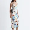 Satin-Midikleid