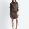 Satin-Minikleid mit Bindeband