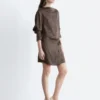 Satin-Minikleid mit Bindeband