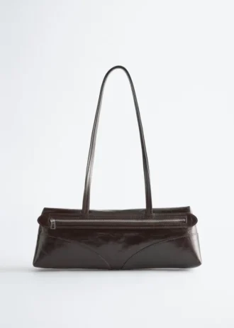 Schlanke Leder-Schultertasche