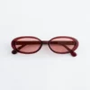Schlanke Sonnenbrille mit ovalem Rahmen