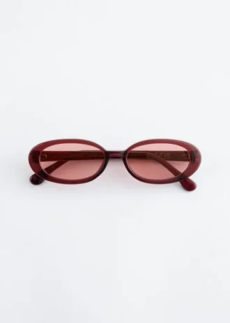 Schlanke Sonnenbrille mit ovalem Rahmen