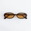 Schlanke Sonnenbrille mit ovalem Rahmen