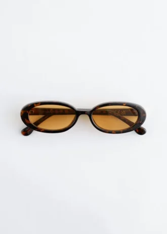 Schlanke Sonnenbrille mit ovalem Rahmen