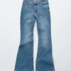 Schmale Bootcut-Jeans mit niedriger Leibhöhe