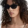Schmale rechteckige Sonnenbrille
