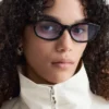Schmale rechteckige Sonnenbrille