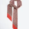 Schmaler Seidenschal mit Druck