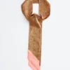 Schmaler Seidenschal mit Druck