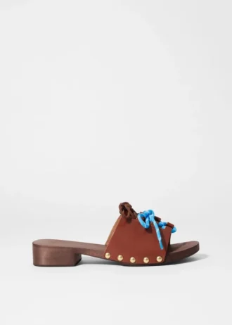 Schnür-Clog-Sandalen