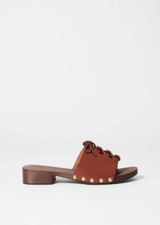 Schnür-Clog-Sandalen