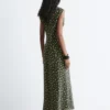 Seiden-Maxikleid mit V-Ausschnitt