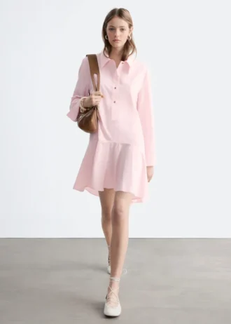 Shirtkleid mit tiefem Taillenbund