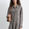 Shirtkleid mit tiefem Taillenbund