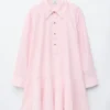 Shirtkleid mit tiefem Taillenbund