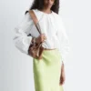 Skulpturale Bluse mit Kordelzug