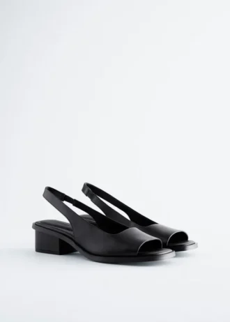 Slingback-Sandalen aus Nappaleder