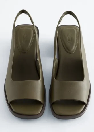 Slingback-Sandalen aus Nappaleder