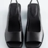 Slingback-Sandalen aus Nappaleder