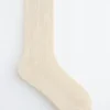 Socken aus Seidenmischung mit Rippenstrick