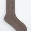 Socken aus Seidenmischung mit Rippenstrick