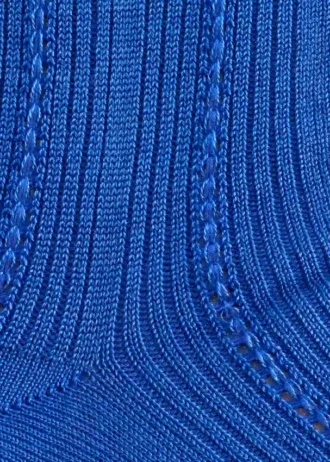 Socken aus Seidenmischung mit Rippenstrick