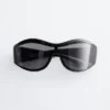 Sonnenbrille mit markantem ovalem Rahmen