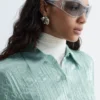 Sonnenbrille mit markantem ovalem Rahmen