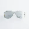 Sonnenbrille mit markantem ovalem Rahmen