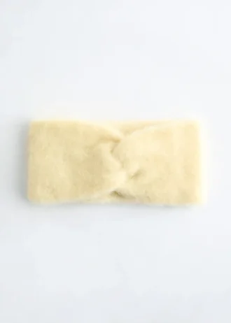 Stirnband aus Mohair-Mischung mit gedrehtem Vorderseite
