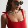 Strandkleid mit strukturierter Schleife