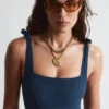 Strandkleid mit strukturierter Schleife