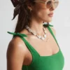 Strandkleid mit strukturierter Schleife
