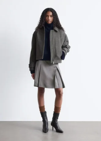 Stretch-Leder-Stiefeletten