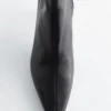 Stretch-Leder-Stiefeletten