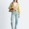 Strick-Cardigan aus Baumwolle mit Rippstrick