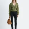 Strick-Cardigan aus Baumwolle mit Rippstrick
